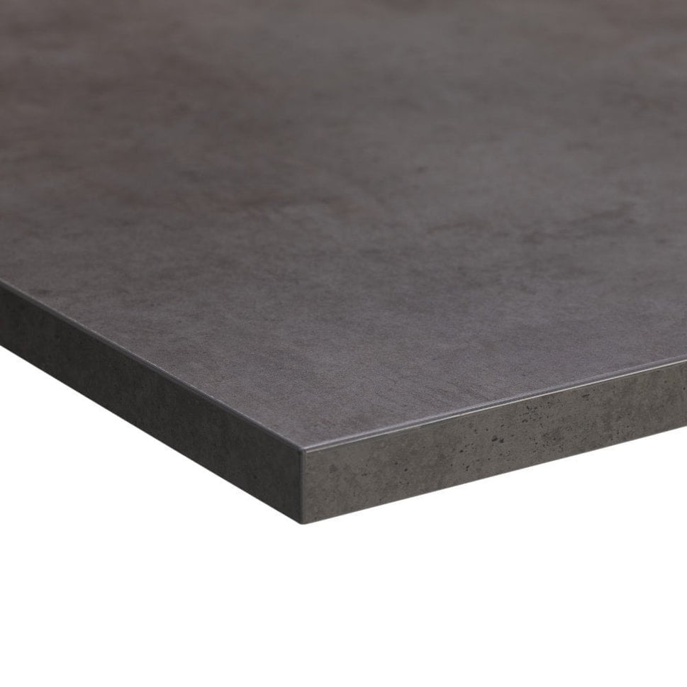 Dark Grey Chicago Concrete Effect Restaurant Laminate Table Top - 25mm