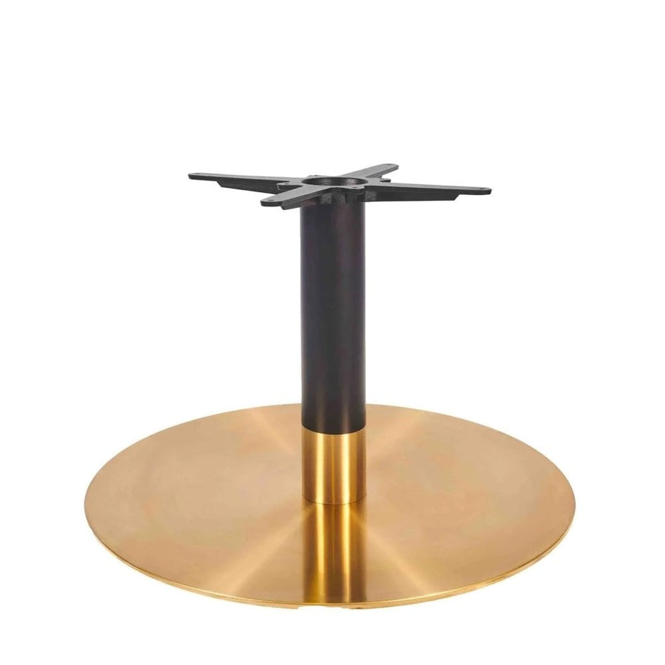 Zeus Round Brass Black Table Base - Large