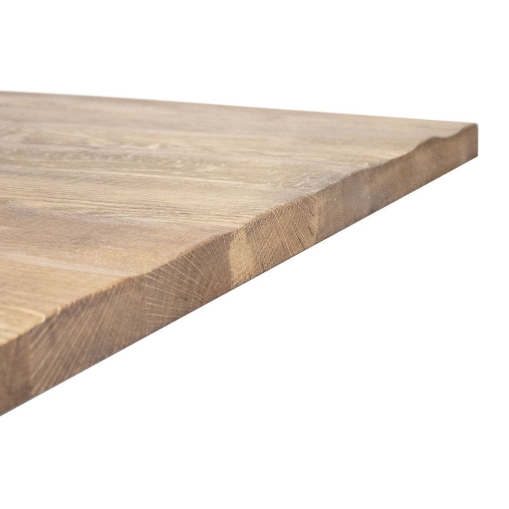 Rustic Extra White Solid Oak Wood Table Top - 32mm