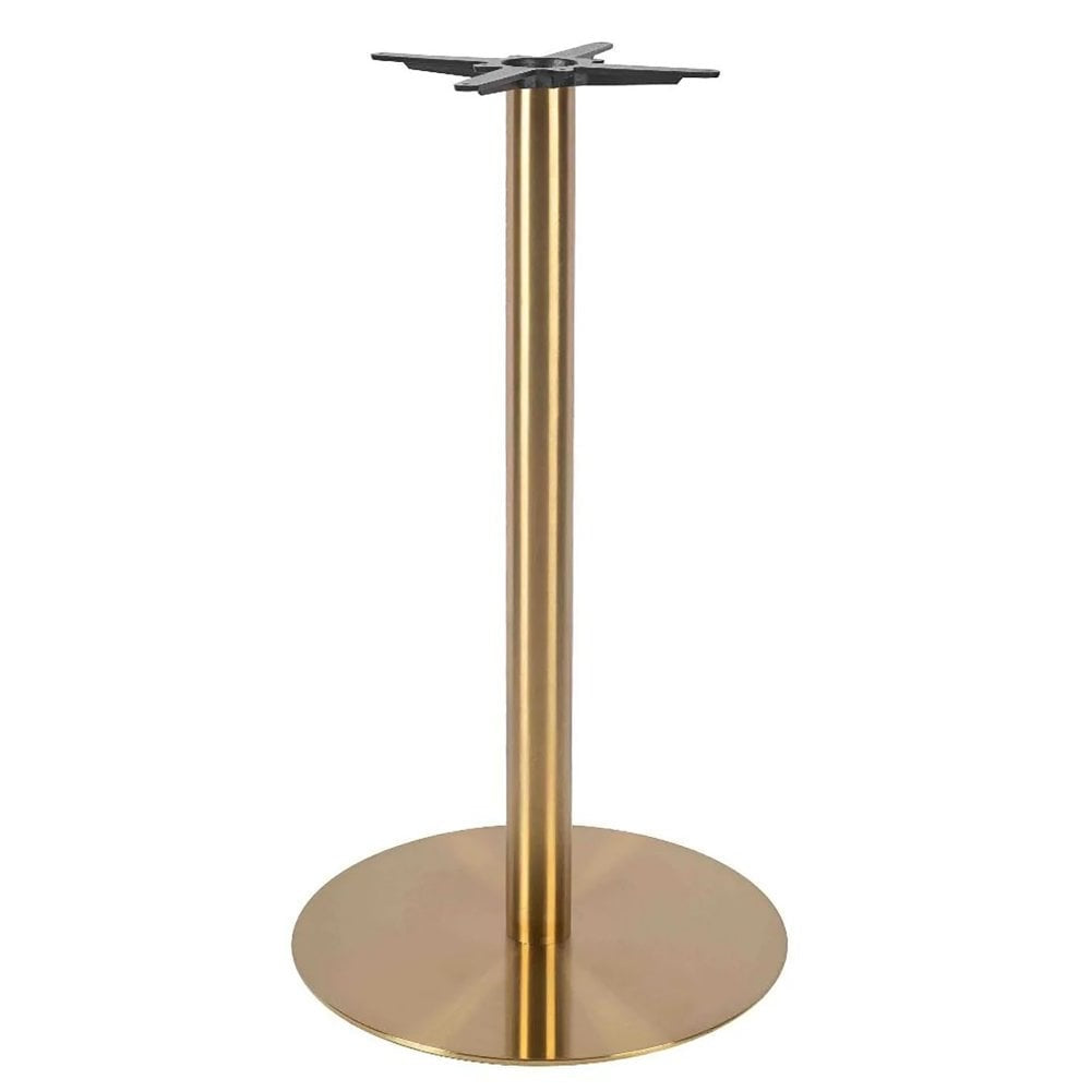 Zeus Round Vintage Brass Table Base - Small
