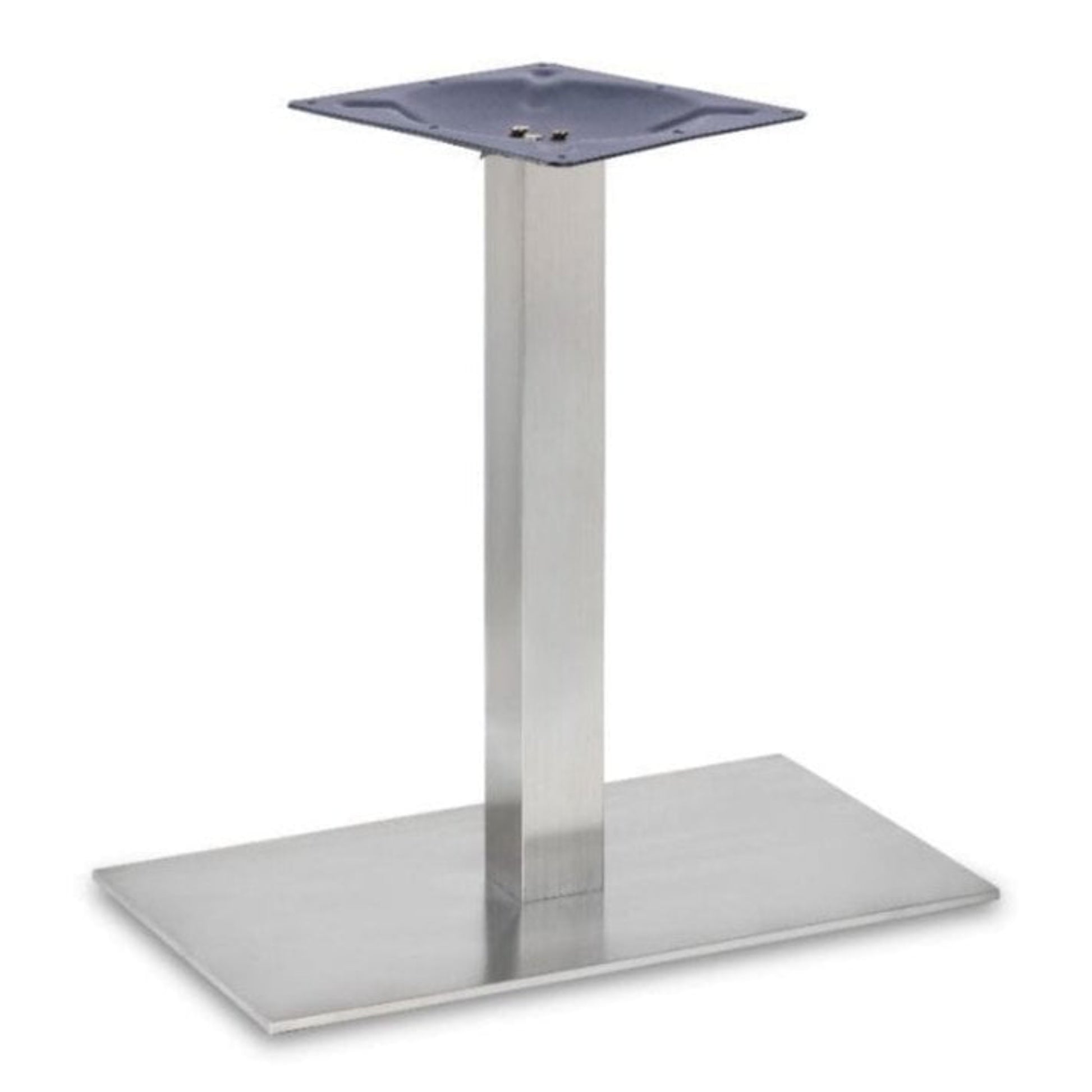 Danilo Stainless Steel Rectangle Single Pedestal Table Base