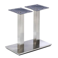 Danilo Stainless Steel Rectangle Twin Pedestal Table Base