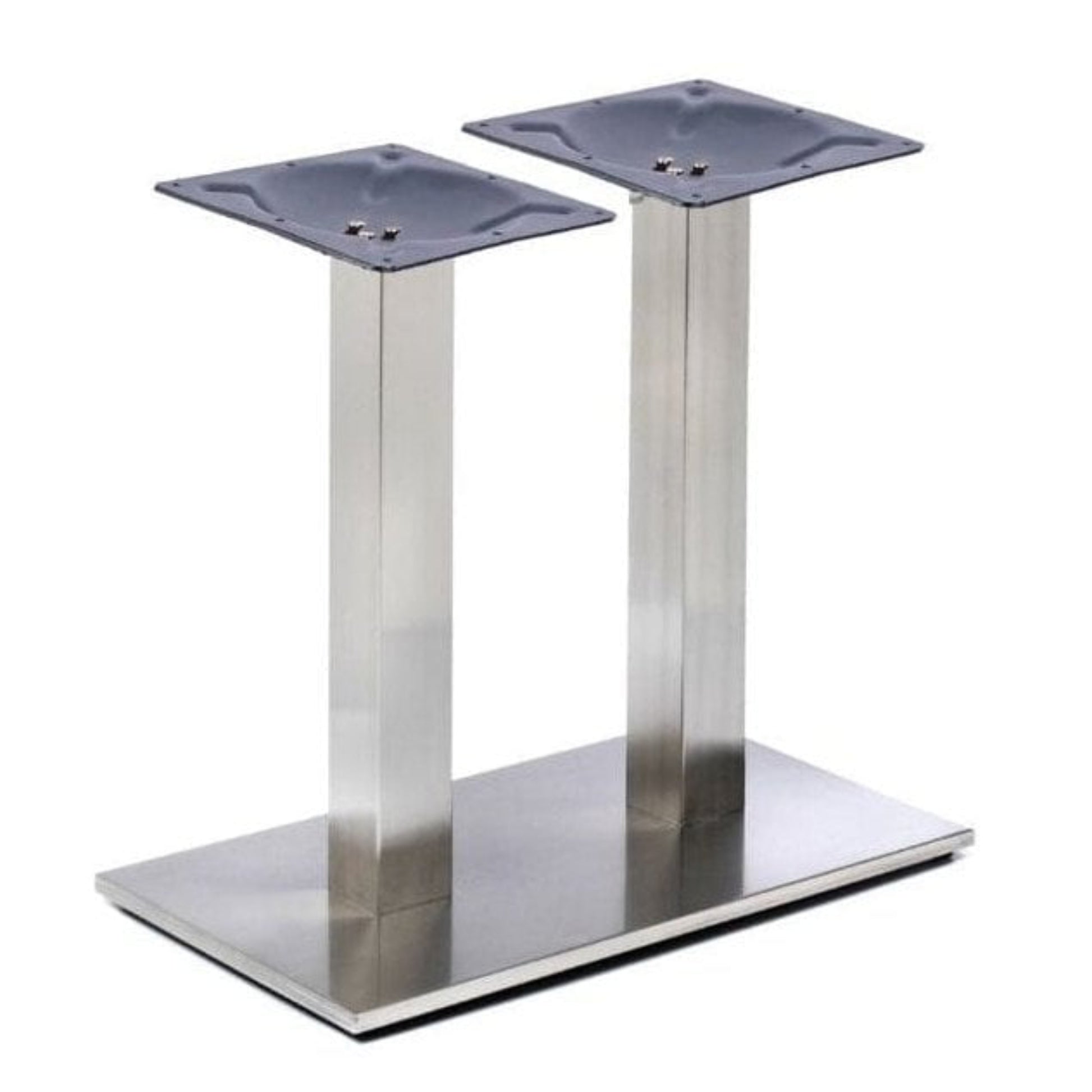 Danilo Stainless Steel Rectangle Twin Pedestal Table Base