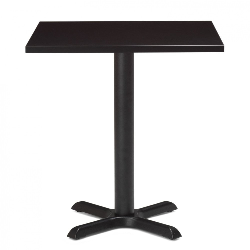 Zonda Metal Base Pedestal Square Table with Wood Top 700x700mm