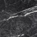Switch Close-up of the Marquina Marble Outdoor Laminate Restaurant Table Top, featuring diagonal white veining and natural color variations—an ideal choice for commercial tabletops or high-pressure laminate use. 3 image