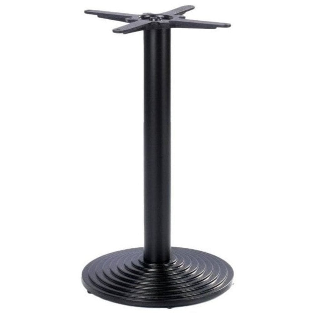 Ripple Round Black Cast Iron Table Base - Powdercoated