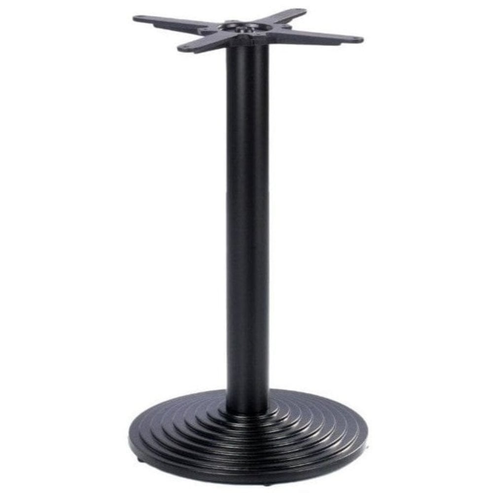 Ripple Round Black Cast Iron Table Base