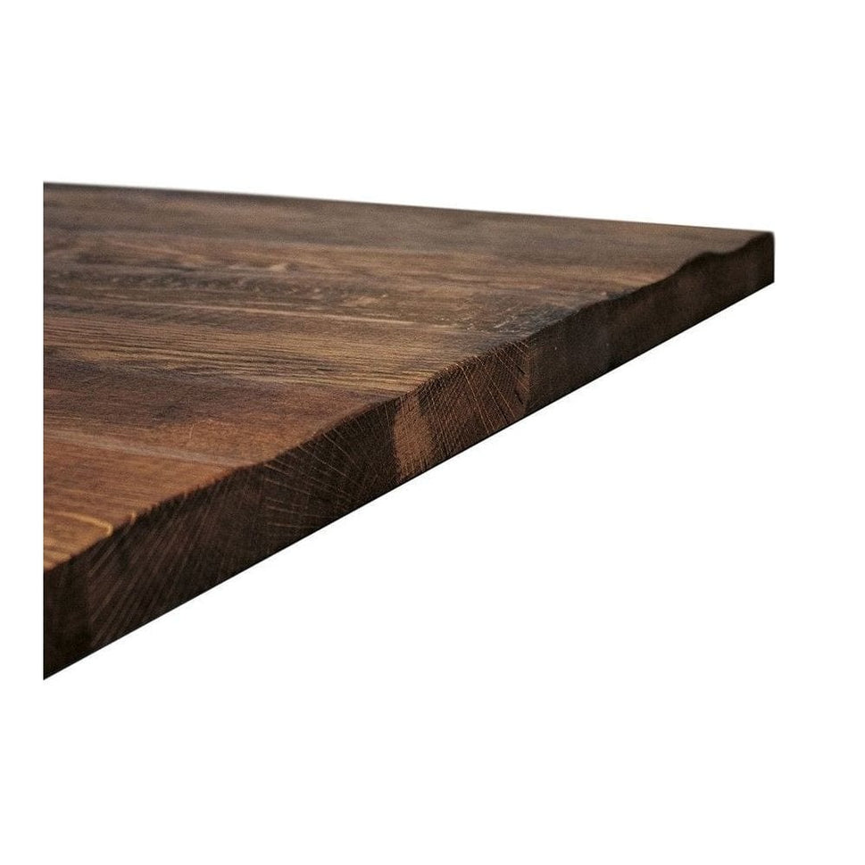 Rustic Smoked Solid Oak Wood Table Top - 32mm