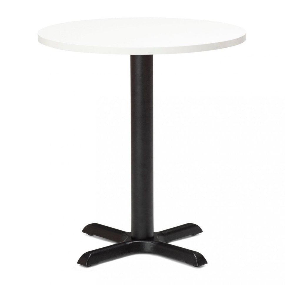 Zonda Metal Base Pedestal Round Table with Wood Top 700mm