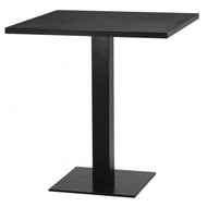 Figaro Metal Base Pedestal Square Table with Wood Top 700x700mm