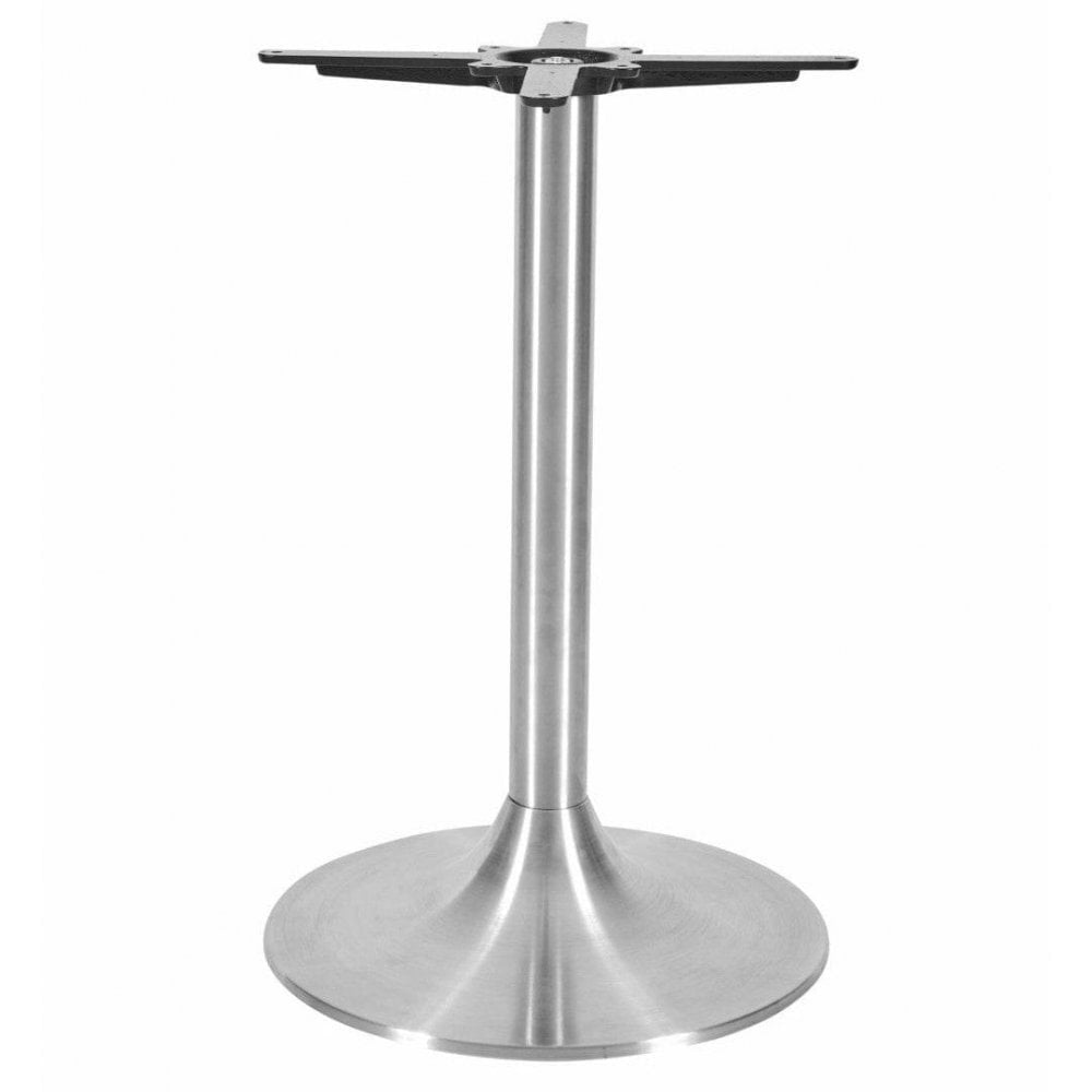 Trumpet Small Round Stainless Steel Table Base