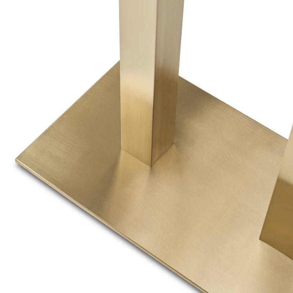 Cava Rectangular Champagne Gold Table Base - Twin Pedestal
