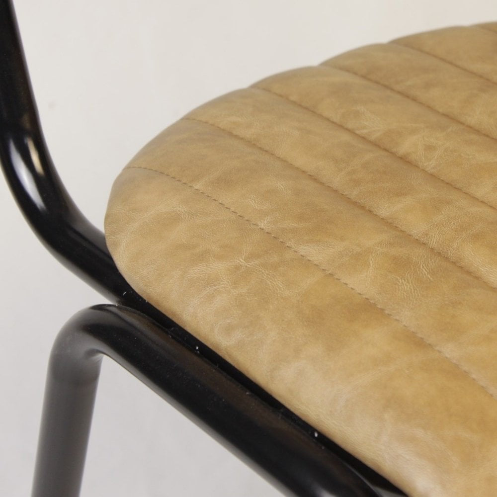 Derby Industrial Side Chair - Faux Leather