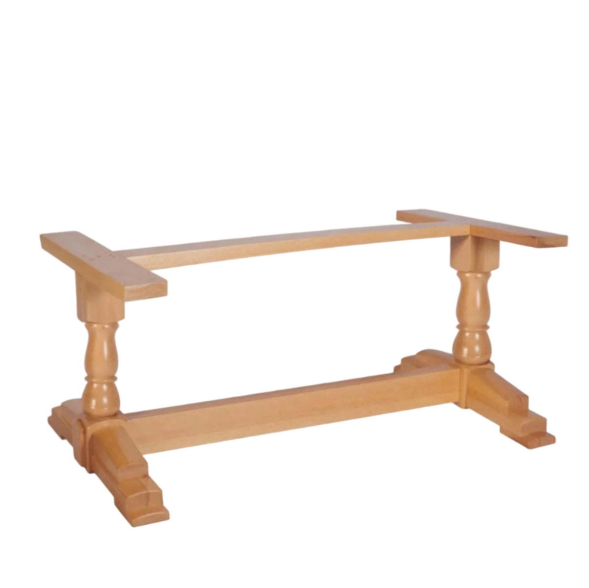 Cannon Twin Pedestal Solid Wood Table Base