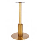 Switch The Titan M Brass Table Base - Large features a sleek cylindrical design in metallic gold, with a flat top for easy tabletop attachment. This modern base offers elegant support, ideal for contemporary interiors. 2 image