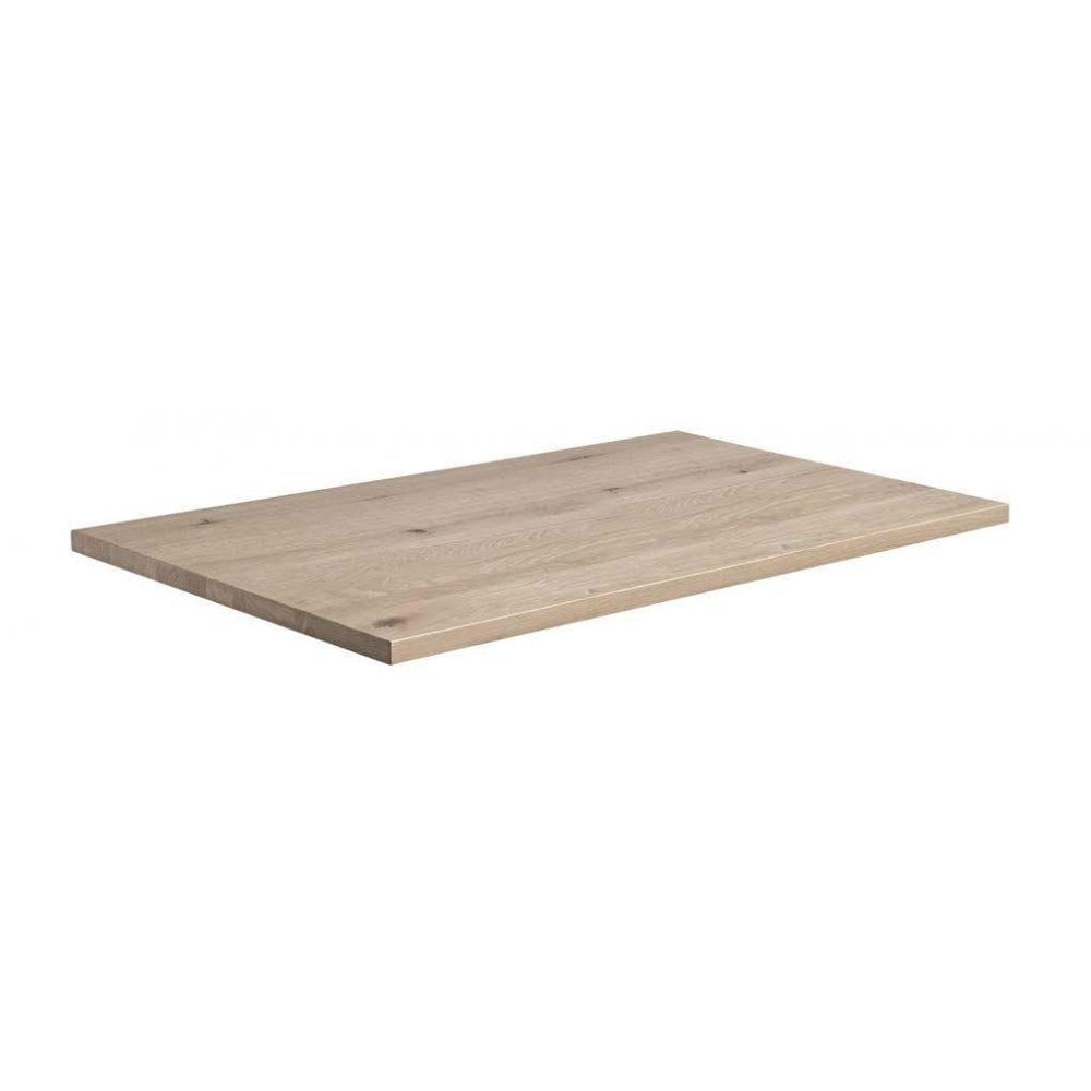 Rustic Extra White Solid Oak Wood Table Top - 32mm