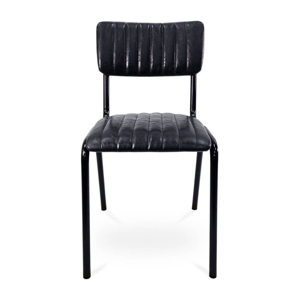 Derby Industrial Side Chair - Faux Leather