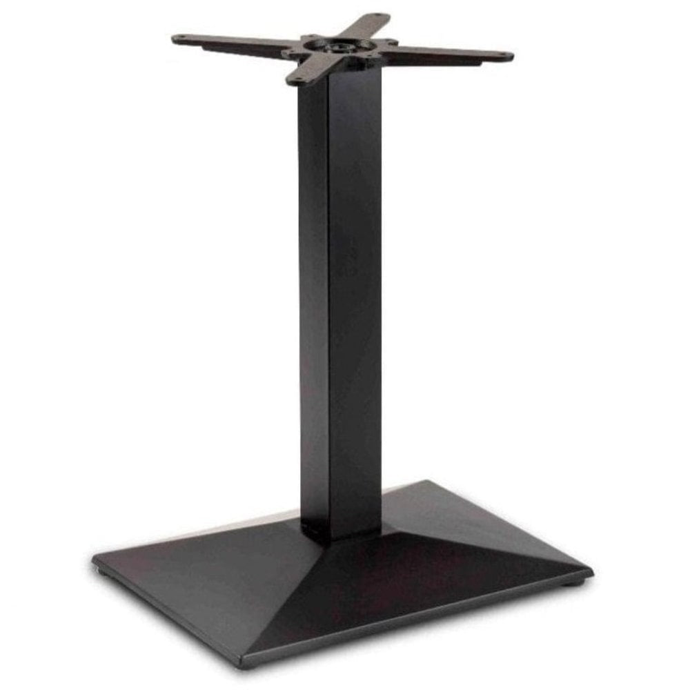 Pyramid Rectangular Single Pedestal Cast Iron Table Base - Powdercoated