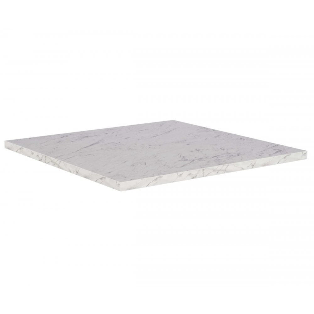 White Carrara Marble Laminate Table Top - 25mm