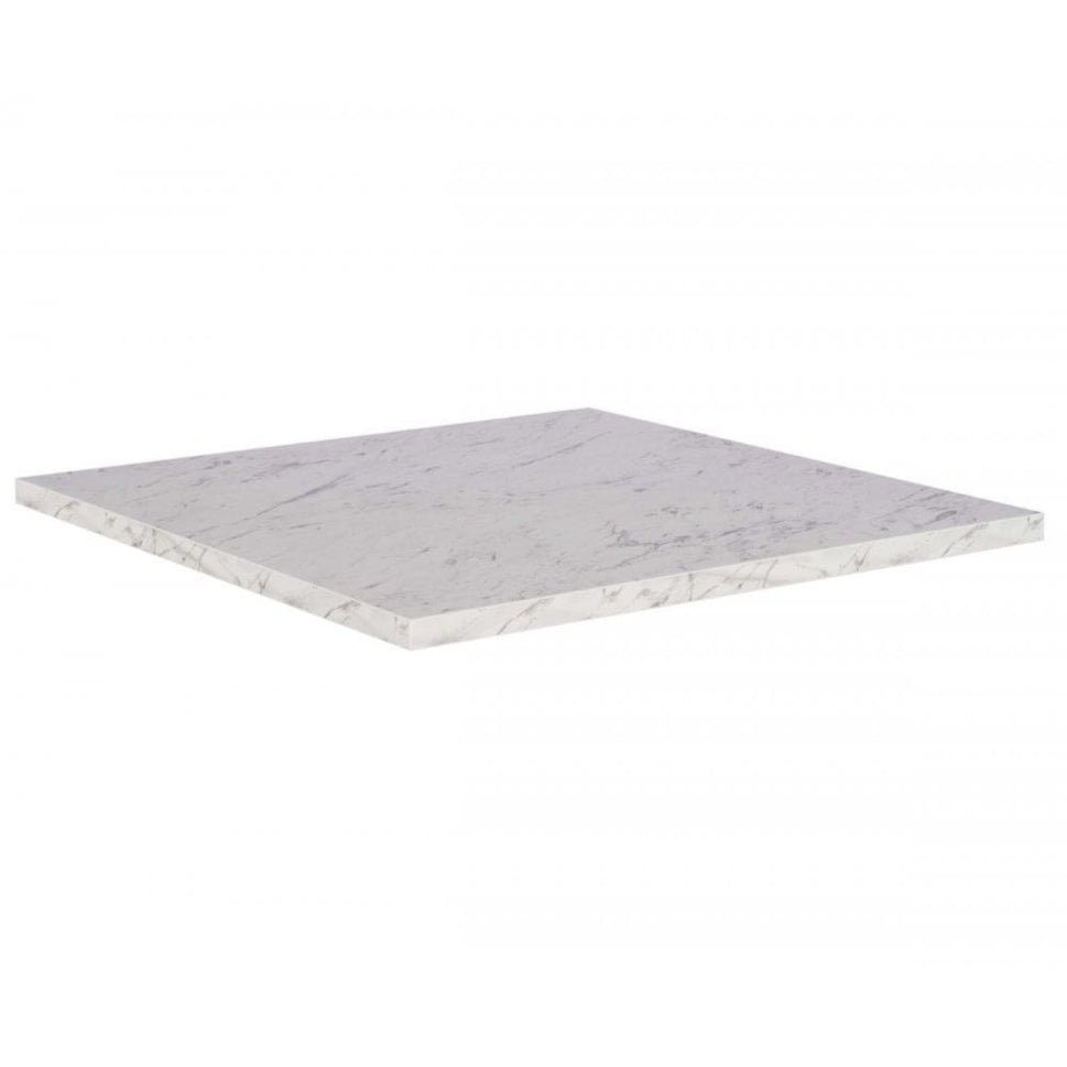 White Carrara Marble Laminate Table Top - 25mm