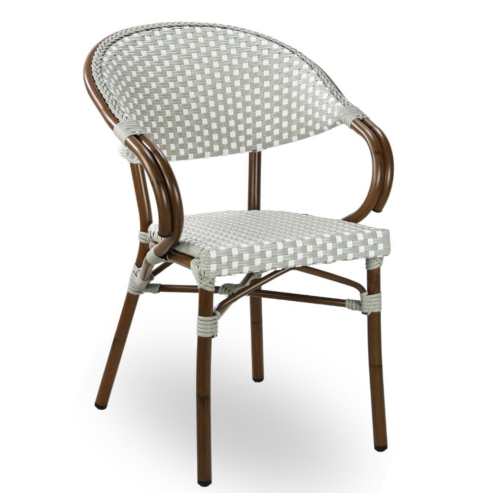 Luxe Parisian Bistro Outdoor Stacking Armchair