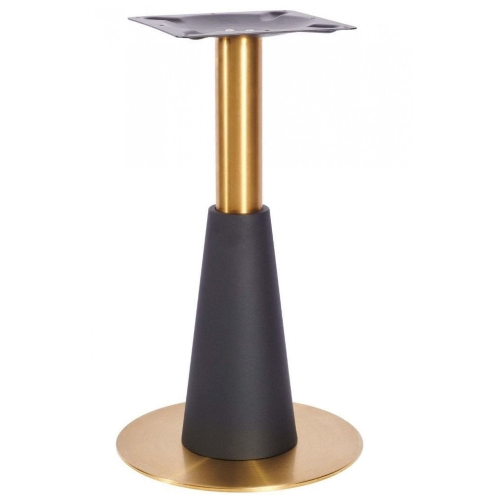 Ares Brass Black Round Table Base - Small