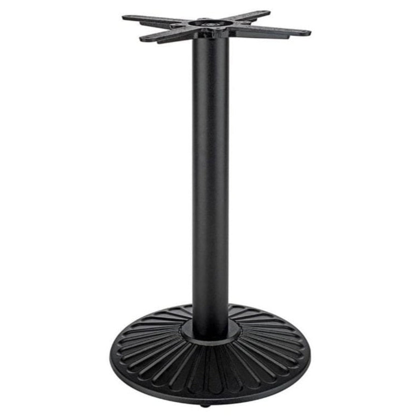 Crewe Small Round Black Cast Iron Table Base - Powdercoated