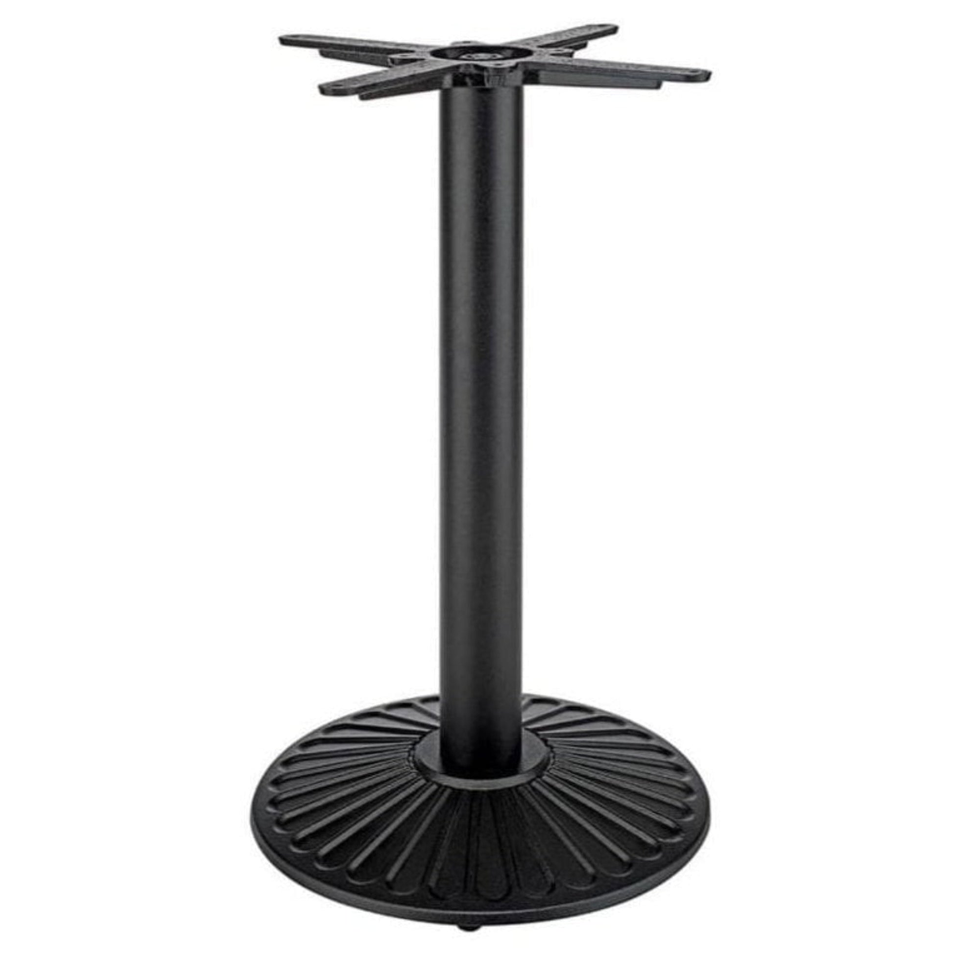 Crewe Small Round Black Cast Iron Table Base - Powdercoated