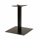 Switch The Forza Square Large Cast Iron Table Base features a powder-coated finish, square flat bottom, central vertical column, and top mounting brackets for tabletop attachment, shown against a plain white background. 1 image