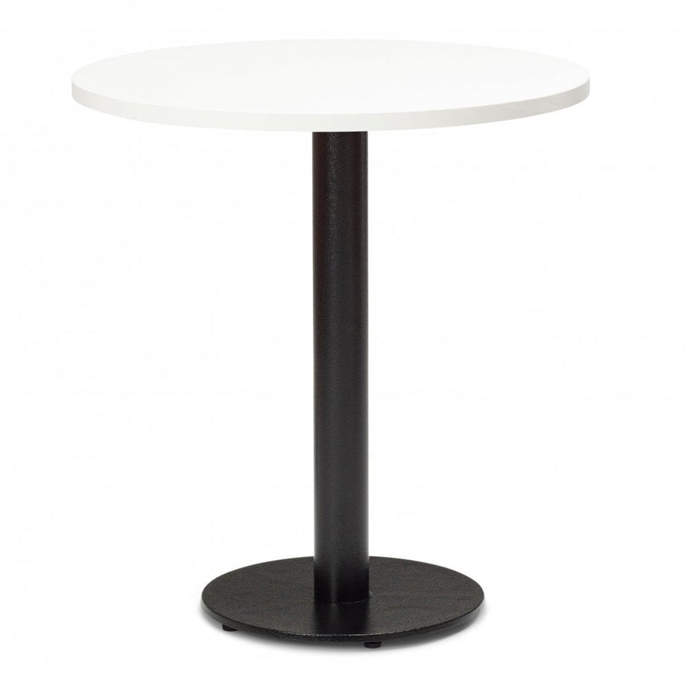 Bertone Metal Base Pedestal Round Table with Wood Top 700mm