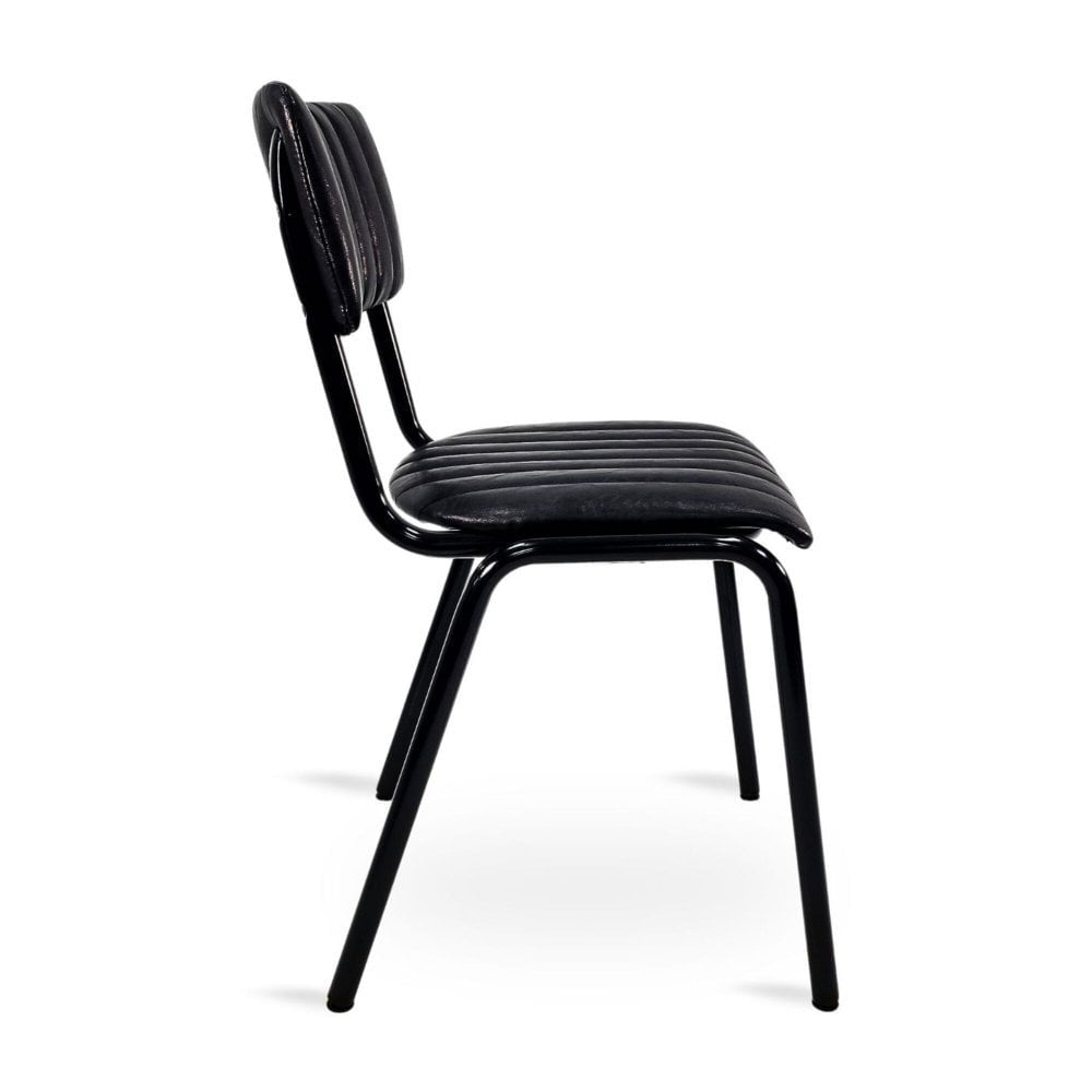 Derby Industrial Side Chair - Faux Leather
