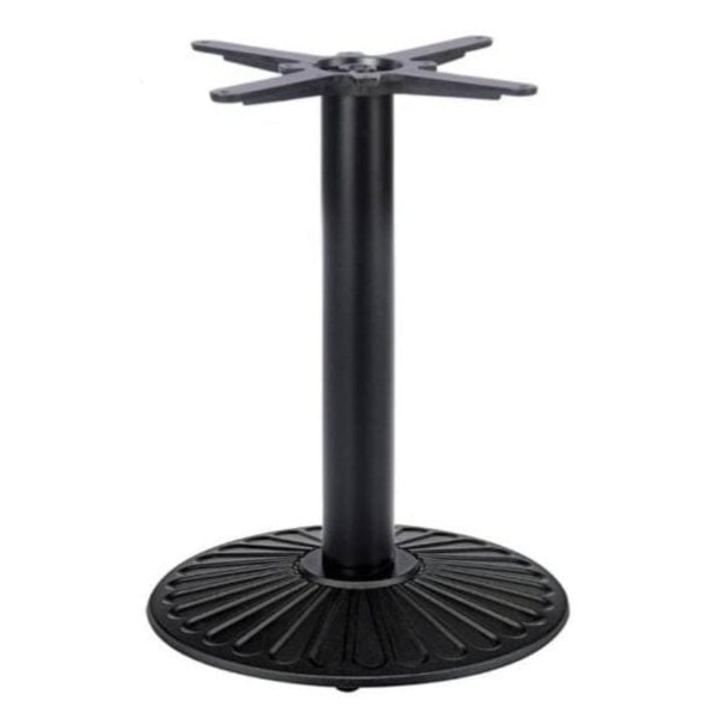 Crewe Small Round Black Cast Iron Table Base