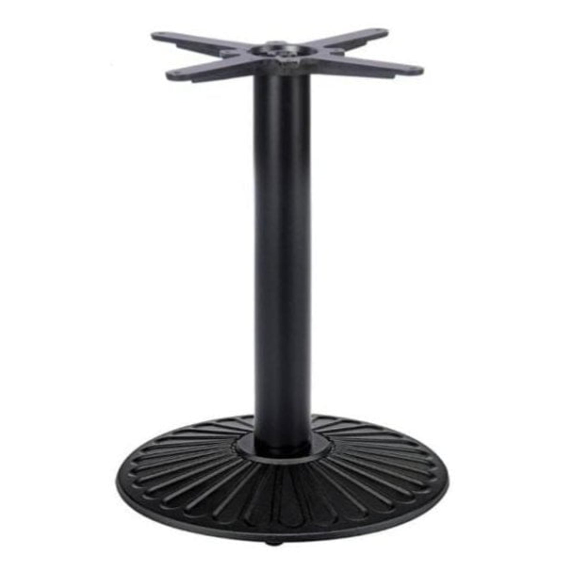 Crewe Small Round Black Cast Iron Table Base