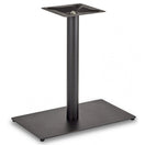 Switch The Profile Rectangle Single Pedestal Cast Iron Table Base features a flat rectangular bottom plate, single pedestal column, and flat mounting plate on top for secure tabletop attachment. 1 image