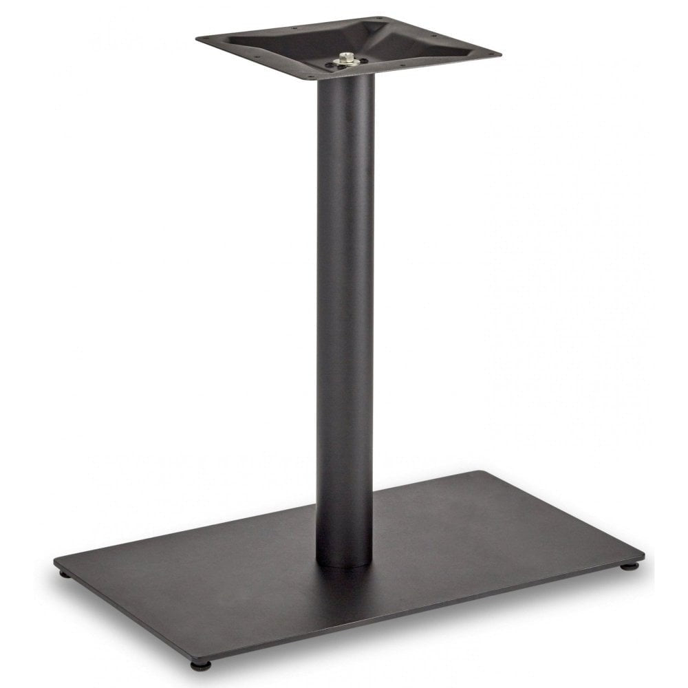 Profile Rectangle Single Pedestal Cast Iron Table Base - Powdercoated