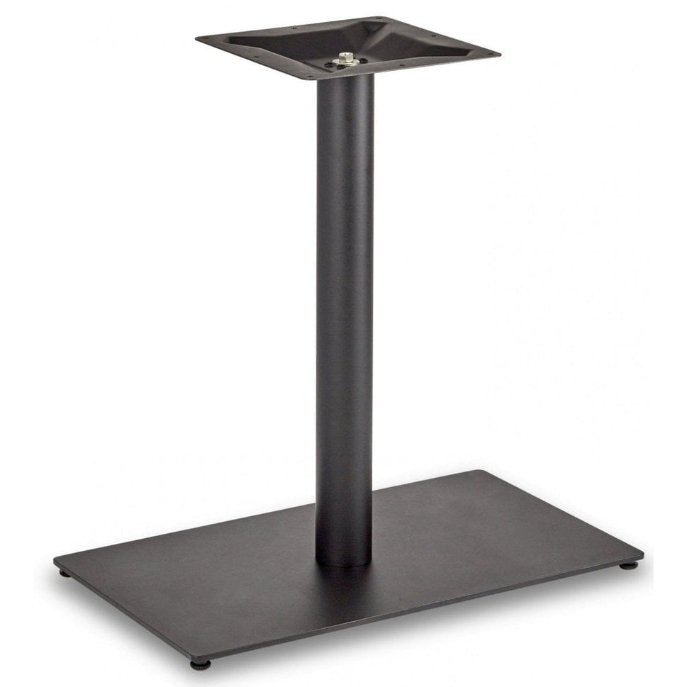 Profile Rectangle Single Pedestal Cast Iron Table Base - Powdercoated