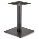 Switch The Profile Small Square Cast Iron Table Base features a black finish, a compact square bottom plate, and a cylindrical central support, providing sturdy commercial-grade support for tabletops. 3 image