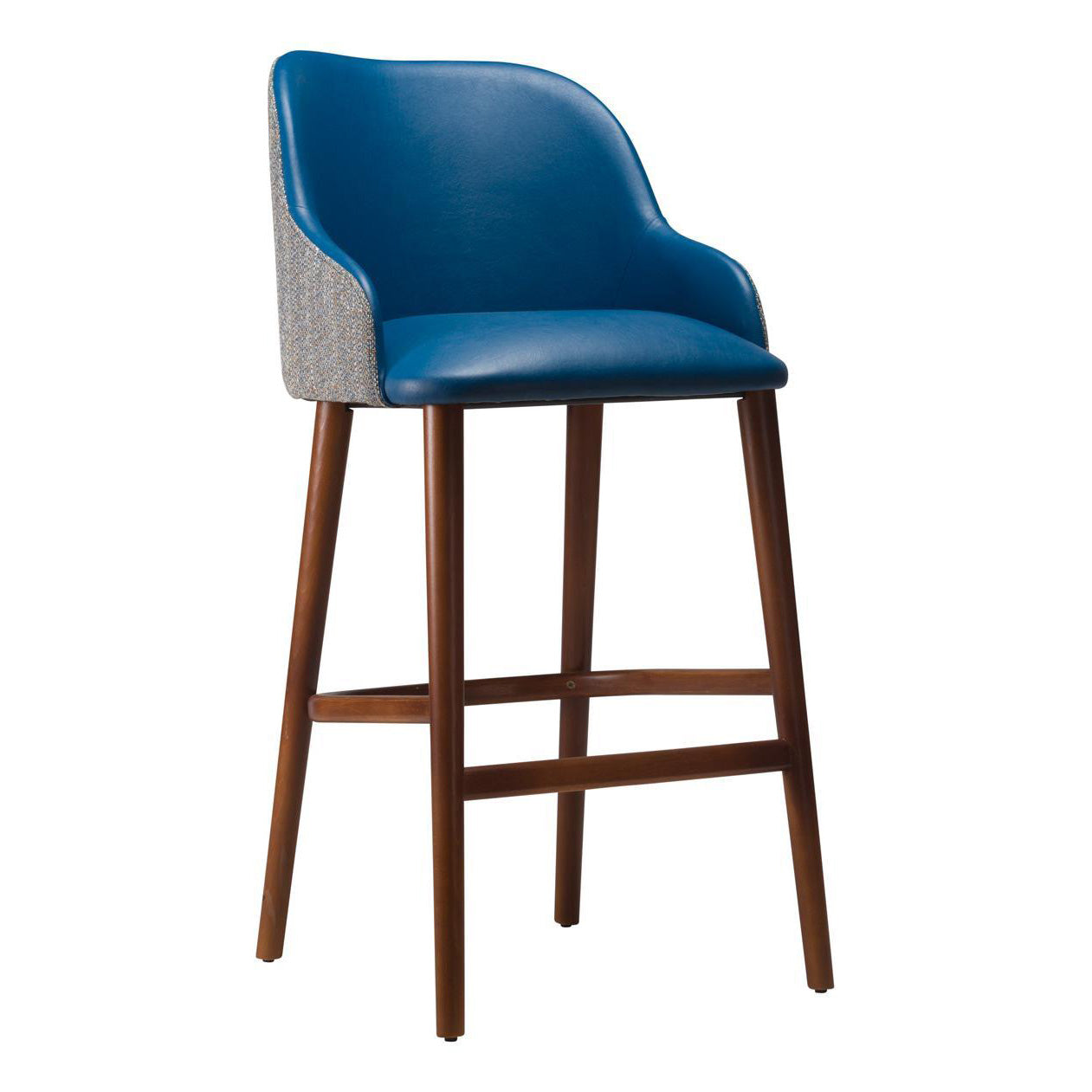Onyx Upholstered Arm Bar Stool