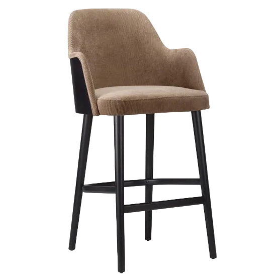 Opel Wooden Upholstered Bar Stool
