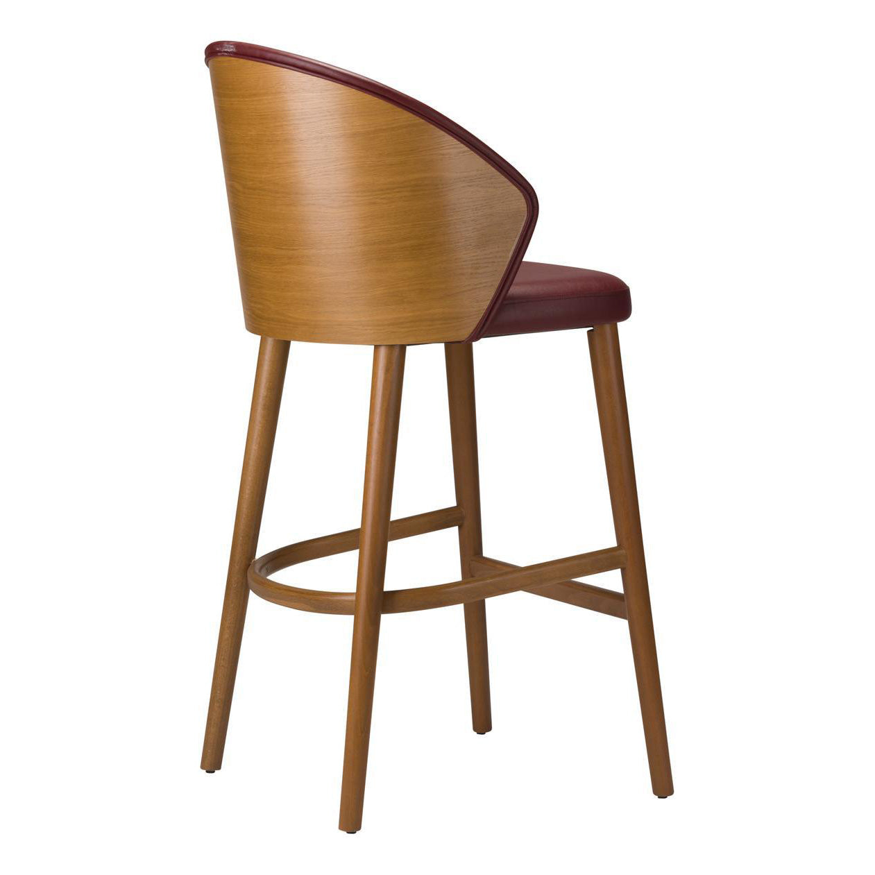 Serene Wooden Upholstered Bar Stool
