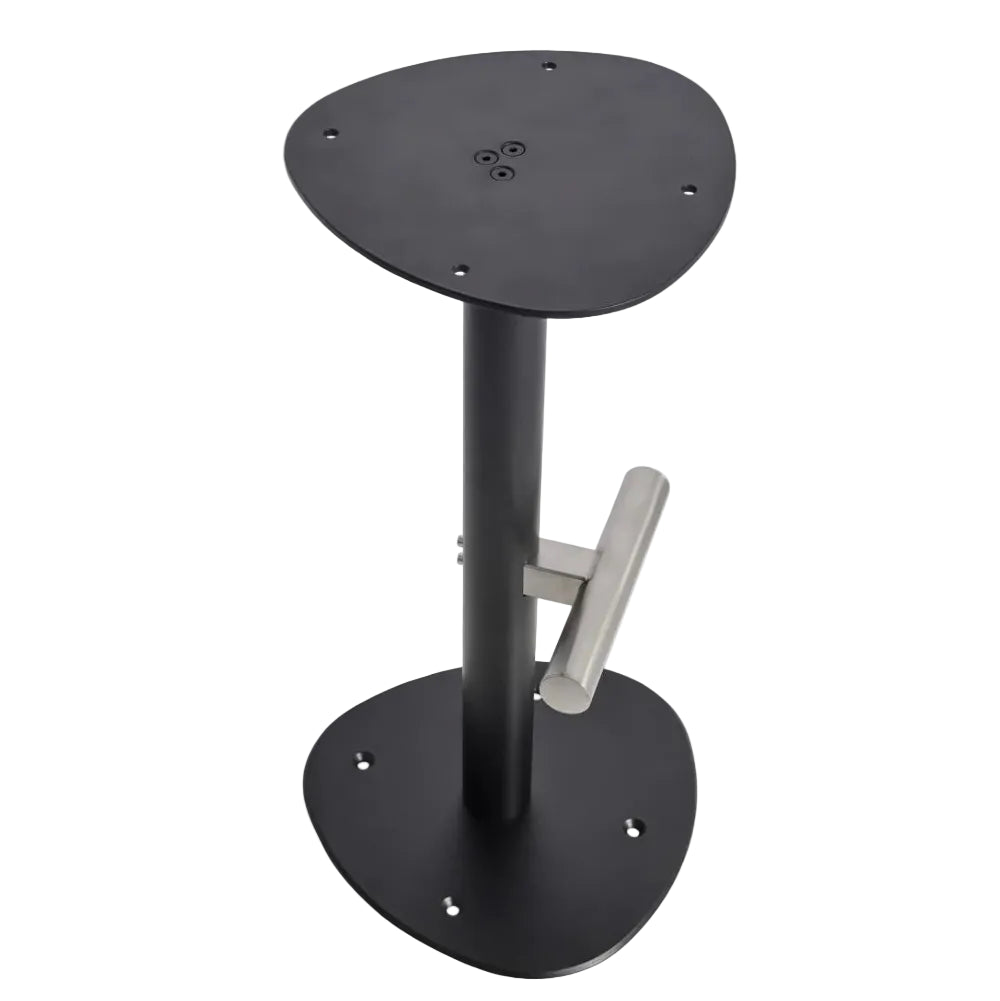 Vector Black Steel Floor Fixed Footrail Stool