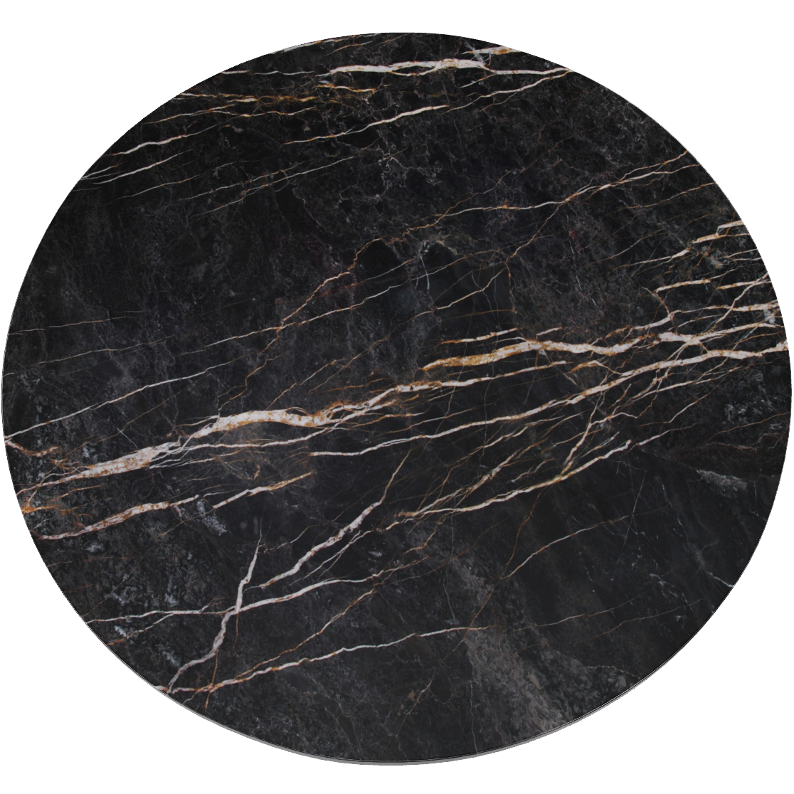 Black Gold Laurent Real Marble Restaurant Table Top - 20mm