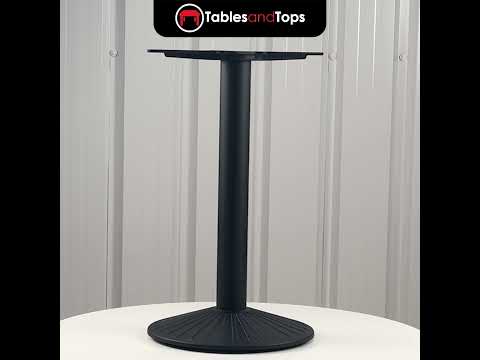 Crewe Small Round Black Cast Iron Table Base