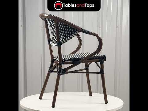 Luxe Parisian Bistro Outdoor Stacking Armchair