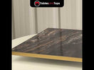 Switch Black Gold Cappuccino Gloss Marble Laminate Restaurant Table Top - 25mm 2 image