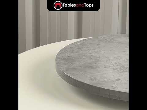 Light Grey Chicago Concrete Effect Restaurant Laminate Table Top - 25mm