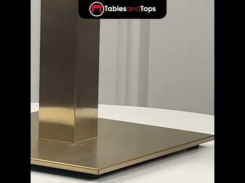 Cava Square Champagne Gold Table Base - Medium