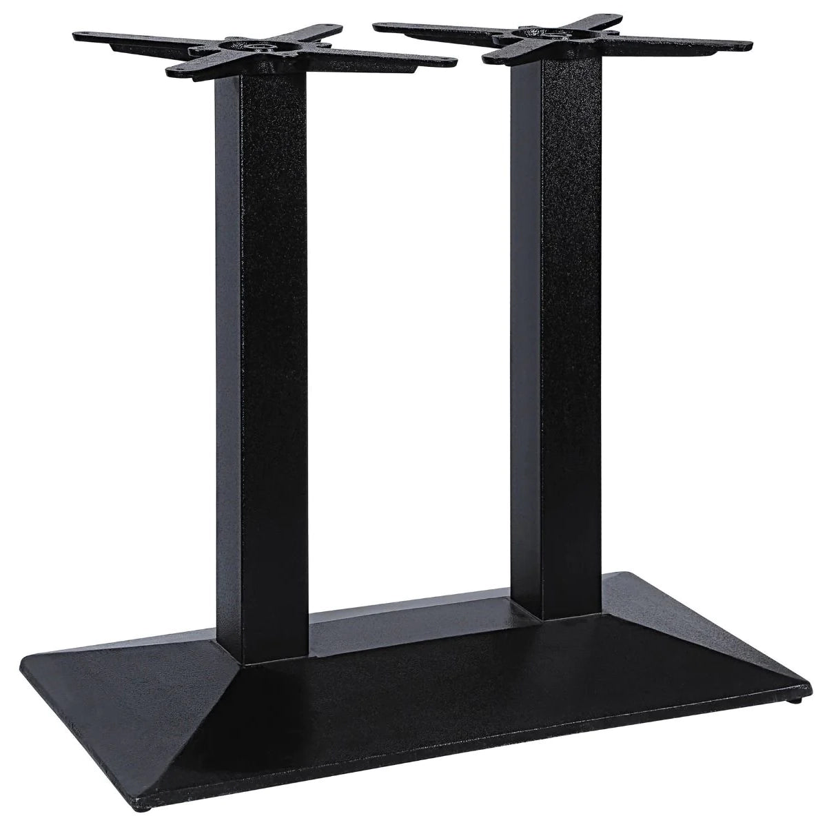 Pyramid Rectangular Twin Pedestal Cast Iron Table Base