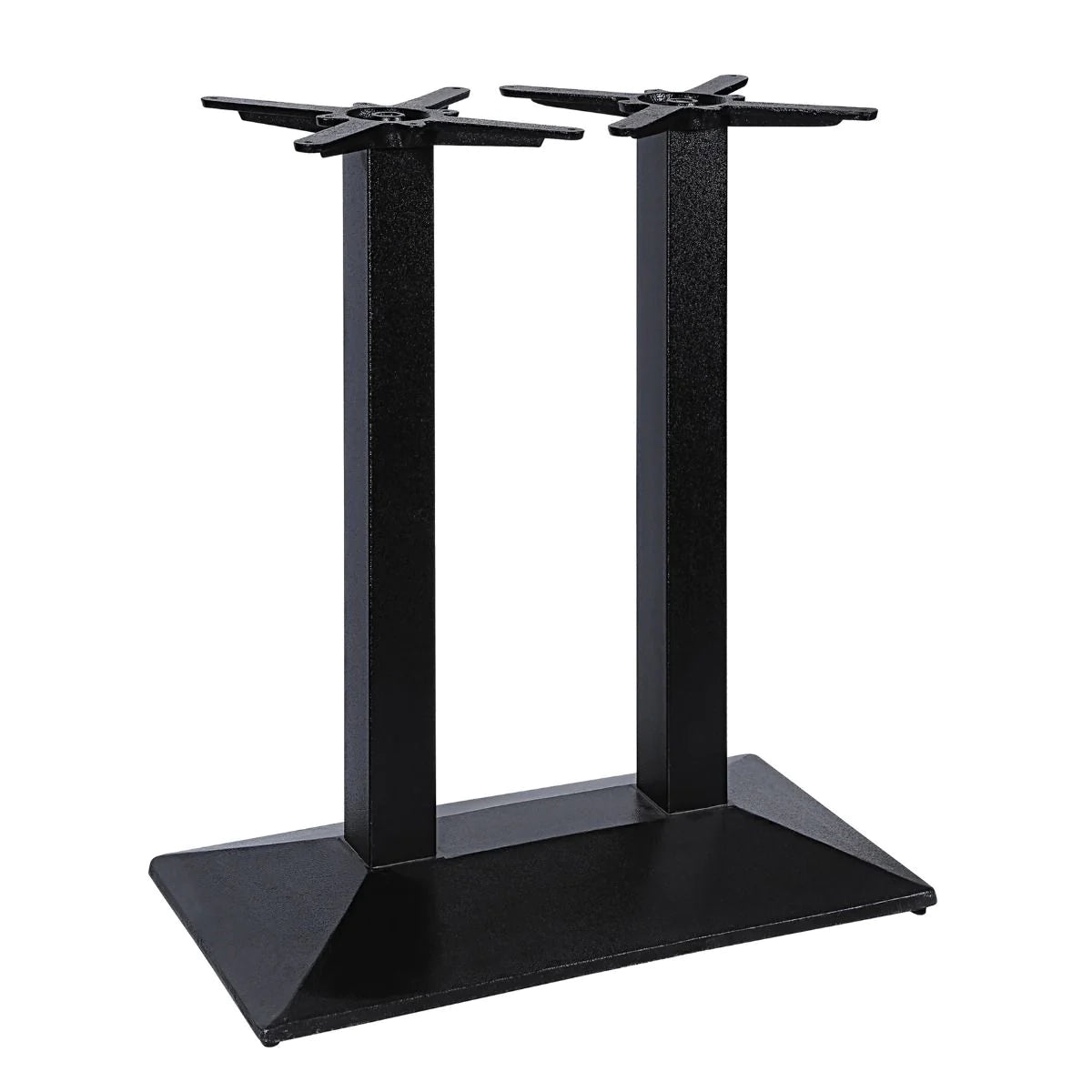 Pyramid Rectangular Twin Pedestal Cast Iron Table Base