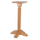 Switch Twist Small Solid Wood Table Base featuring a central twisted column and a stepped four-legged design, ideal for restaurant furniture. 3 image